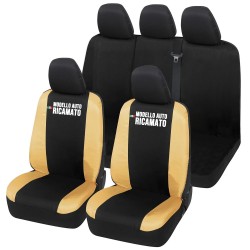 Coprisedili MICRA bicolore in cotone di qualità compatibili Set completo Sedili Anteriori e Posteriori
