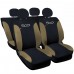 Coprisedili auto compatibili con 500E elettrica bicolore verticale con sedile posteriore intero o 50/50