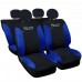 Coprisedili auto compatibili con 500E elettrica bicolore verticale con sedile posteriore intero o 50/50