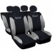 Coprisedili auto compatibili con 500E elettrica bicolore verticale con sedile posteriore intero o 50/50