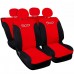 Coprisedili auto compatibili con 500E elettrica bicolore verticale con sedile posteriore intero o 50/50