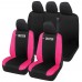 Coprisedili DUSTER bicolore con logo compatibili schienale auto posteriore diviso 60/40