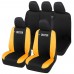 Coprisedili DUSTER bicolore con logo compatibili schienale auto posteriore diviso 60/40