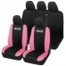 Coprisedili DUSTER bicolore con logo compatibili schienale auto posteriore diviso 60/40