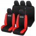 Coprisedili DUSTER bicolore con logo compatibili schienale auto posteriore diviso 60/40