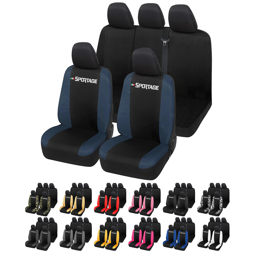 Coprisedili SPORTAGE Bicolore Compatibili Set completo Sedili Anteriori e Posteriori