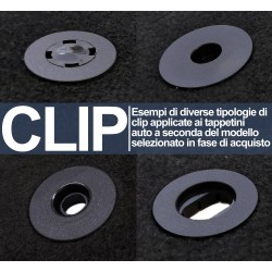 Tappetini Auto In Moquette Compatibili Con T Roc con 4 Clip e Logo Ricamato