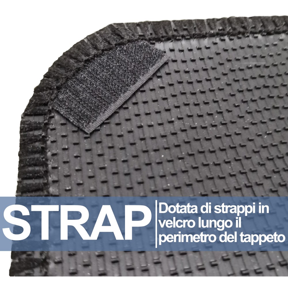 Tappetini Auto Compatibili In Moquette Nera Compatibili per Polo Logo  Ricamato Battitacco