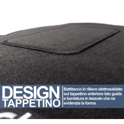 Set Tappetini Con Tappetino Bagagliaio Auto Compatibili Con Smart  Fortwo (W451)