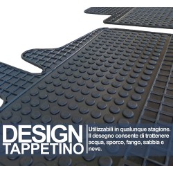 Tappetini Auto In Gomma Compatibili Con Smart 2a e 3a Serie