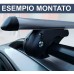 Barre portapacchi OMOLOGATE Railing aperti da 135 cm per tettuccio auto, adatte per binari rialzati - Confezione da 2 pezzi