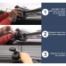 Barre portapacchi OMOLOGATE Railing aperti da 135 cm per tettuccio auto, adatte per binari rialzati - Confezione da 2 pezzi