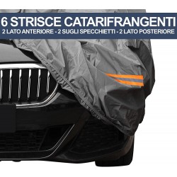 Telo copriauto sagomato impermeabile, resistente alle intemperie, taglia L per berline fino a 483 cm, in tessuto Peva 85g, da esterno e interno