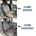 Coppia Coprisedili Anteriori Per Auto Universali In Tessuto Deluxe Gabardine Con Poggiatesta Integrato