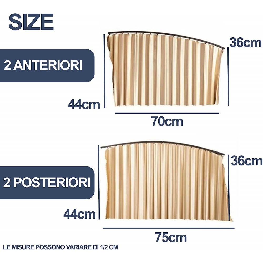 4 Pezzi Tendine Parasole Auto,Parasole Magnetico per Finestrini