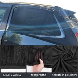 Tendine Parasole Auto Nere Universali Contro I Raggi Uv, 2 Tendine Ogni Confezione