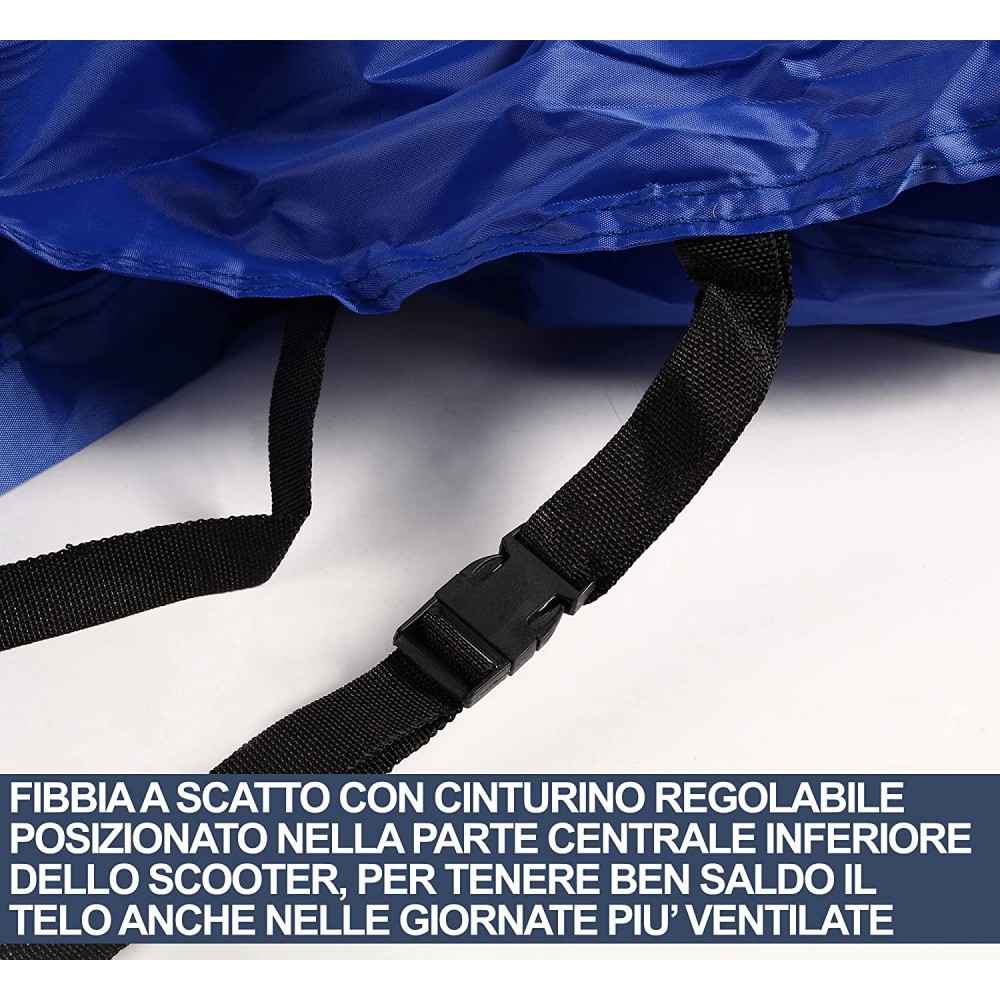 Maizjok Telo Moto da Esterno Interno Telo Coprimoto Impermeabile Copri Moto  210D Poliestere Copertura Moto Universale per Scooter Vespa Motorino