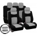 Coprisedili auto universali A18 Set completo adattabili a tutte le auto con coprivolante e copricintura