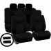 Coprisedili auto universali A18 Set completo adattabili a tutte le auto con coprivolante e copricintura