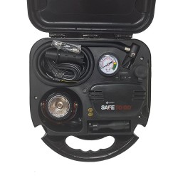 Kit compressore di aria con triangolo di emergenza e valigetta 12v