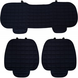 Cuscino Auto 3 Pezzi Coprisedile Universale Monocolore Trapuntato Protezione Sedile Seduta