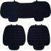Cuscino Auto 3 Pezzi Coprisedile Universale Monocolore Trapuntato Protezione Sedile Nero