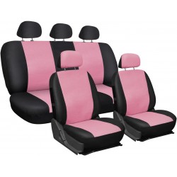 Coprisedili auto universali in ecopelle con zip