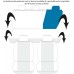 Coprisedili auto compatibili con GRANDE PUNTO 3 porte con schienale posteriore unito versione monocolore