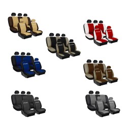 Coprisedili auto compatibili con FIAT PANDA SECONDA SERIE (mod.169) dal 2003 al 2011 con sedile posteriore intero in ecopelle