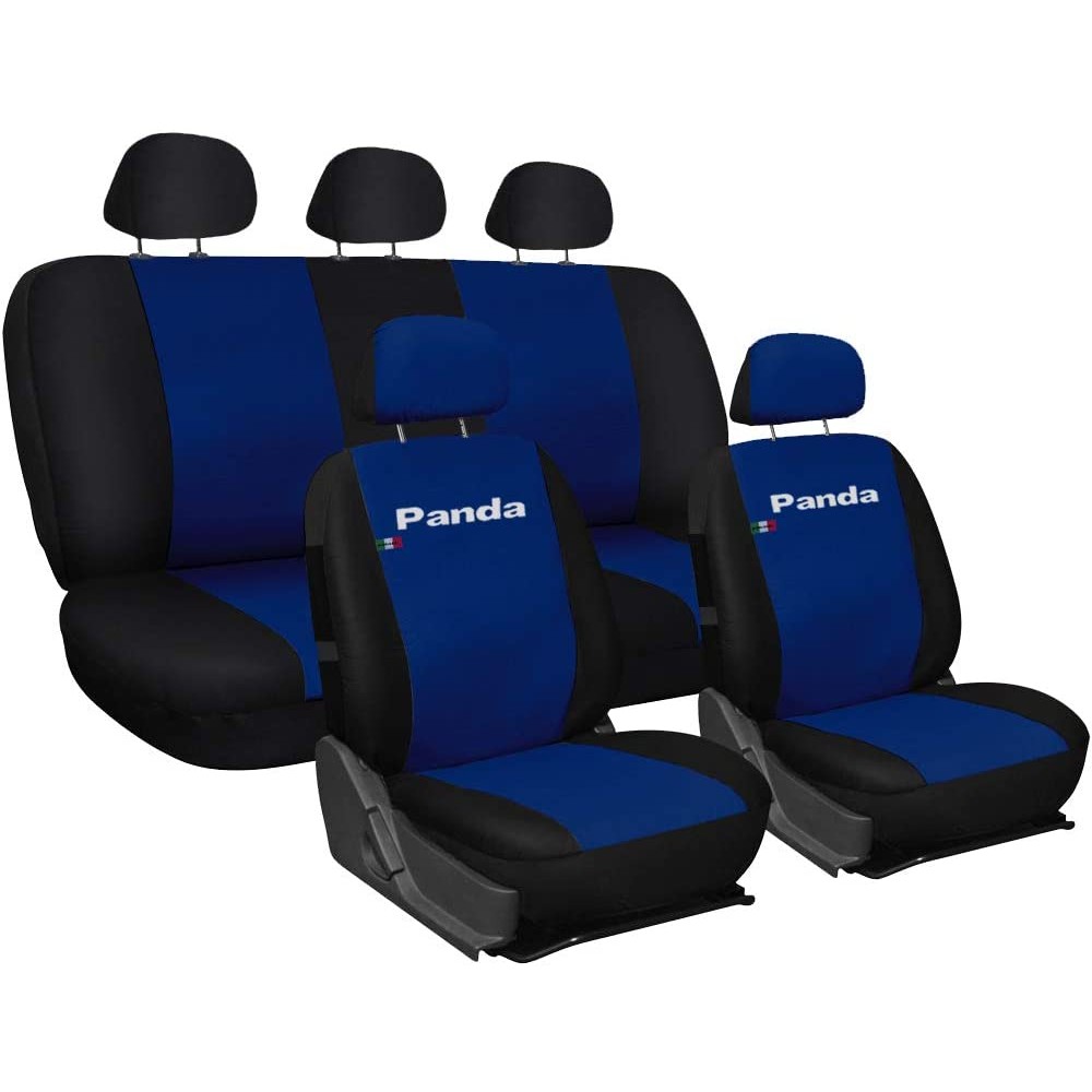 Coprisedili compatibili con FIAT PANDA 2° serie (mod.169) con sedile  posteriore intero versione in ecopelle bicolore