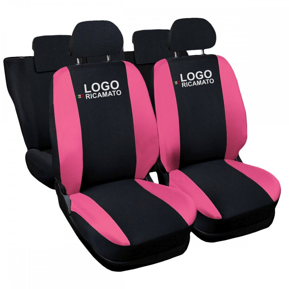 Coprisedili Auto Compatibili Panda Hybrid 2021 Versione Intero Rosa Nero