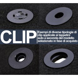 Tappetini Auto Compatibili Con i10 Con 4 Clip Di Fissaggio