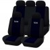 Coprisedili auto universali modello Racing con zip adattabili a tutte le auto con sedili standard con schienale bicolore 