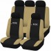 Coprisedili auto universali modello Racing con zip adattabili a tutte le auto con sedili standard con schienale bicolore 