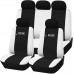 Coprisedili auto universali modello Racing con zip adattabili a tutte le auto con sedili standard con schienale bicolore 