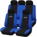 Coprisedili auto universali modello Racing con zip adattabili a tutte le auto con sedili standard con schienale bicolore 