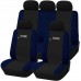 Coprisedili auto universali modello Racing con zip adattabili a tutte le auto con sedili standard con schienale bicolore 