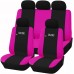 Coprisedili auto universali modello Racing con zip adattabili a tutte le auto con sedili standard con schienale bicolore 