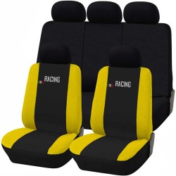 Coprisedili auto universali modello Racing con zip adattabili a tutte le auto con sedili standard 