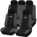 Coprisedili auto universali modello Racing con zip adattabili a tutte le auto con sedili standard con schienale bicolore 
