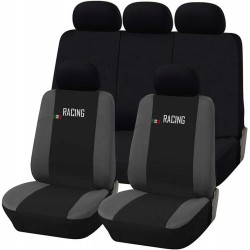 Coprisedili auto universali modello Racing con zip adattabili a tutte le auto con sedili standard 