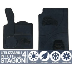 Tappetini auto compatibili con Smart sagomati in gomma I serie 