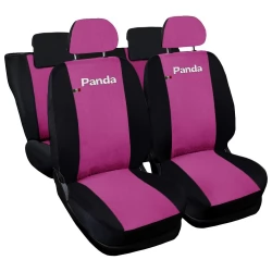 Coprisedili auto compatibili con PANDA TERZA SERIE (mod. 319) dal 2012 con schienale posteriore a scelta tra unito, diviso 50/50 e diviso 60/40 versione fascia colorata centrale 