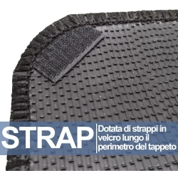 Tappetini auto in moquette con strappi compatibili con 500