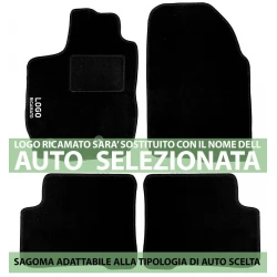 Tappetini Auto in Moquette Con Logo Compatibili Con Duster Con 2 Clip