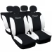 Coprisedili auto compatibili con 500 bicolore completo verticale con sedile posteriore intero - 50/50 o 60/40