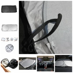 2x Parasole per automobile richiudibile 140x65cm