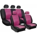 Coprisedili auto universali in ecopelle con zip