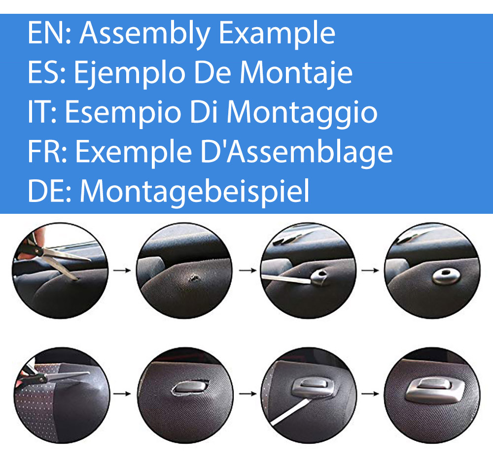 ORAWLE Compatibile con coprisedili auto universale set completo accessori  per Fiat 500X (334)/Fiat 500X Cross (334)/500X Trekking (334)/500X Chicane