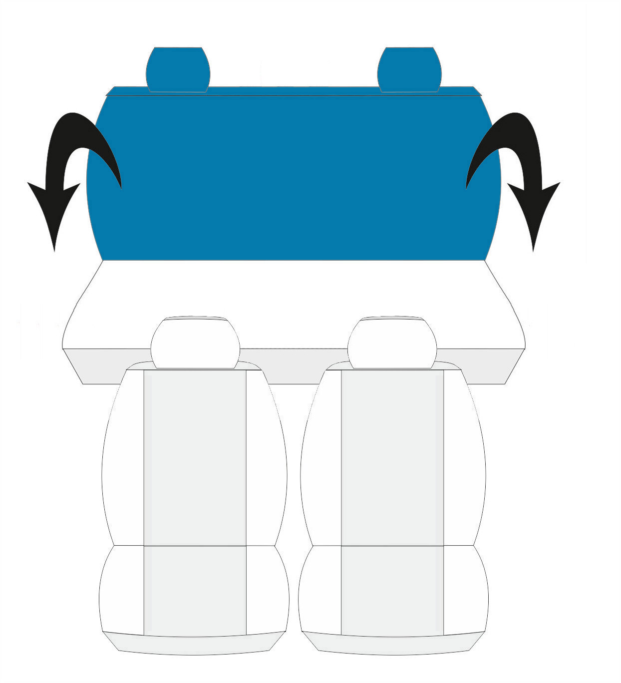 Coprisedili posteriori per auto con 3 cerniere la protezione del sedile  posteriore dell'auto può essere divisa in 40/60,50/50,60/40, per Fiat 500  per Nissan Leaf - AliExpress